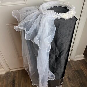 White Veil For Bride or Flower Girl